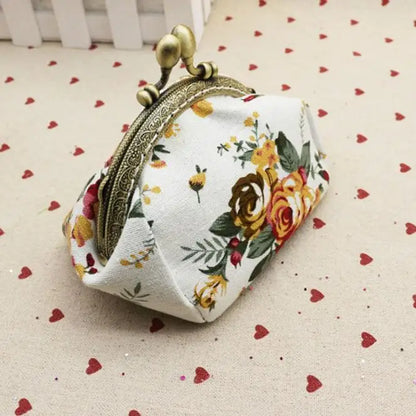 Mini Purses Women Lady Retro Vintage Flower Small Wallet Hasp Purse Clutch Bag small coin purse monederos para monedas Hot Sale