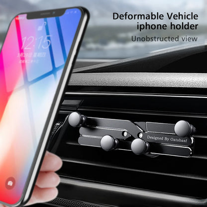 Oatsbasf Car Phone Holder Gravity Support GPS Air Vent Clip Mount For iPhone 13 12 Pro Max Xiaomi Redmi Samsung Cellphone Stand