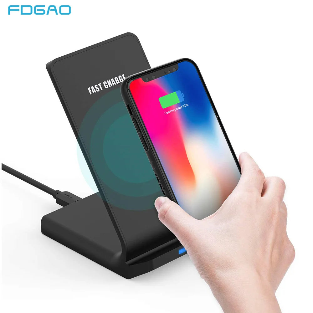 FDGAO 15W Wireless Charger Quick USB C Stand for iPhone 15 14 13 12 11 Pro Max X XS XR Samsung S23 S22 S21 Fast Charging Station