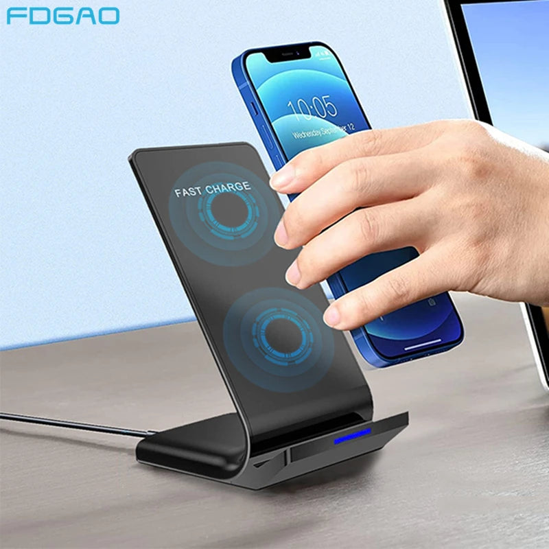 30W Wireless Chargers Fast Charging Dock Station For iPhone 14 13 12 11 Pro X XS Max XR 8 Samsung S22 S21 S20 Phone Holder Stand