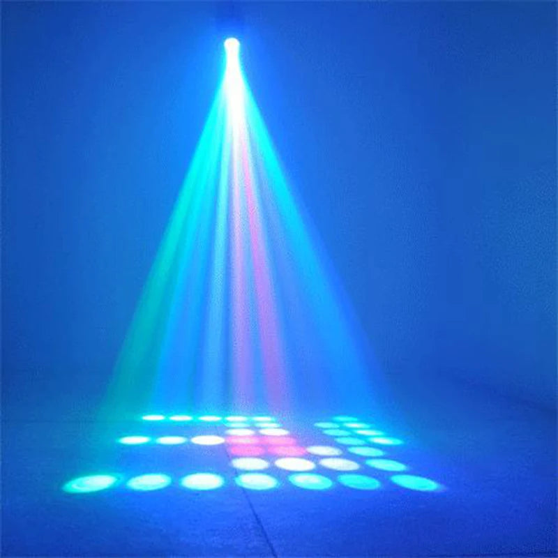 Fast Shipping 64/128LEDs Double Head Airship RGBW Pattern Stage Effect Lighting Projector  DJ Disco Party Led Lights for Xmas