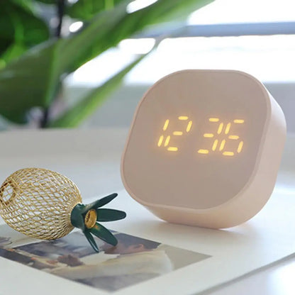 Desktop Digital Clock Cute Mini Alarm Clock Desktop Table Decor