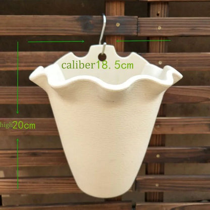 Outdoor Wall Hanging Planter For Balcony Garden Decor Plastic Wall Mounted Flowerpot Hanging Basket Plant Pots For Indoor Jardin