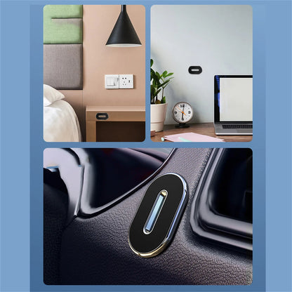 Magnetic Car Phone Holder Rotatable Strip Shape Stand For Huawei Metal Strong Magnet GPS Car Mobile Phone Mount for iPhone 13 12