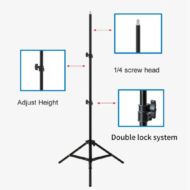 Walkingway Photography Light Stand Portable Tripod with 1/4 Screw for Softbox LED Ring Light Phone Camera Laser Level Projector