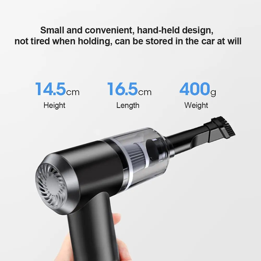 120W Car Mini Vacuum Cleaner Small Hand-held Cleaner USB Rechargeable Universal Car Home Cleaner Dropship