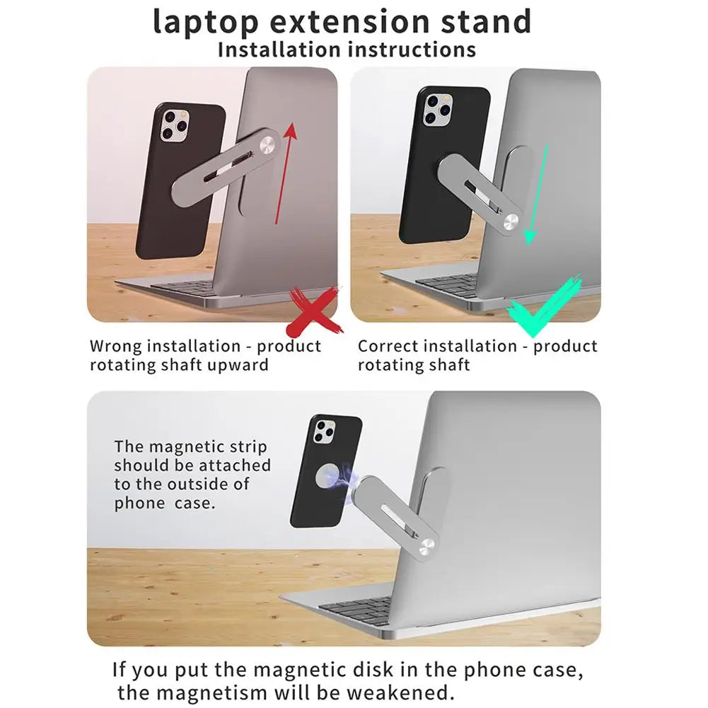 Mini Laptop Holder Magnetic Cell Phone Clip for xiaomi mi 9 Monitor Mount Dual Screen Display for iPhone 11 Mobile Accessories