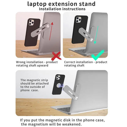 Mini Laptop Holder Magnetic Cell Phone Clip for xiaomi mi 9 Monitor Mount Dual Screen Display for iPhone 11 Mobile Accessories