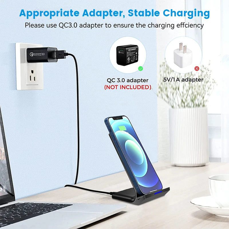 30W Wireless Chargers Fast Charging Dock Station For iPhone 14 13 12 11 Pro X XS Max XR 8 Samsung S22 S21 S20 Phone Holder Stand