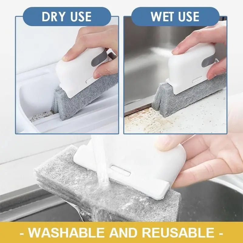 2-in-1 Groove Cleaning Tool Creative Window Groove Cleaning Cloth Window Cleaning Brush Windows Slot Cleaner Brush Groove Brush