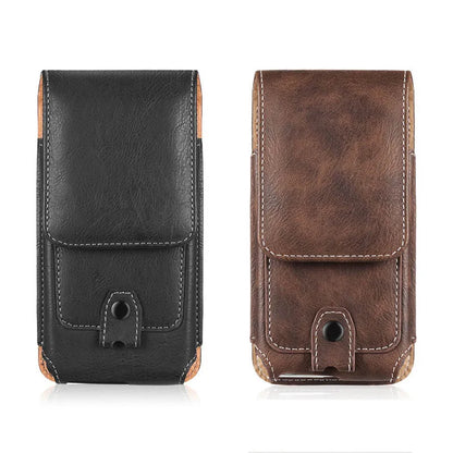 Universal Pouch Leather Phone Case For iPhone XS 11 Pro Max 6 7 8 Plus Waist Bag Magnetic Belt Clip Holster Cover for Redmi Note