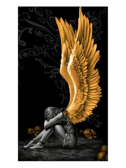 Pensive Angle Wall Art Poster Home Canvas Wall Decor Abstract Sit Angel Wall Decorative Painting For Home Decoration