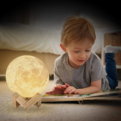 ZK20 LED Night Light 3D Print Moon Lamp Rechargeable Color Change 3D Light Touch Moon Lamp Children's Lights  for Dropshipping