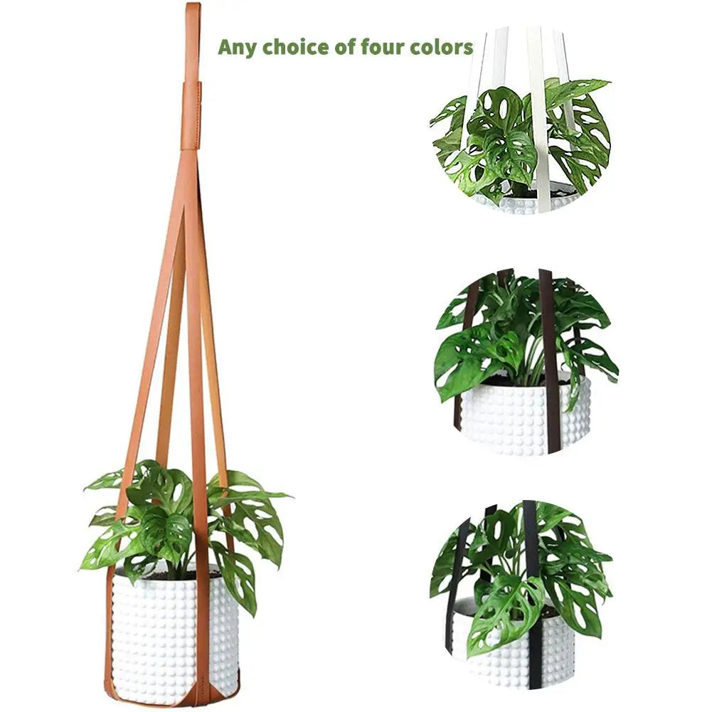 30 Inch Leather Plant Hanger