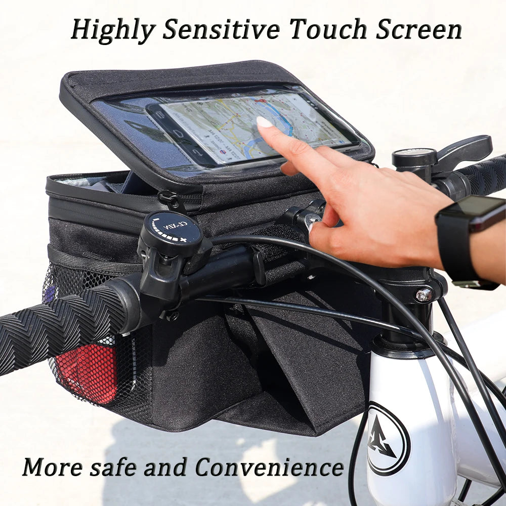 2021 New Bicycle Bags Frame Pannier Bag Touch Screen Rainproof Waterproof Multifunction Portable Shoulder Bag Bike Accessorie