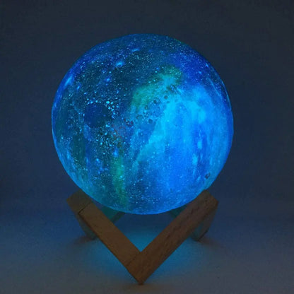 T20 3D Printing Moon Lamp Galaxy Moon Light Kids Night Light 16 Color Change Touch Remote Control Galaxy Light Dropshipping Link