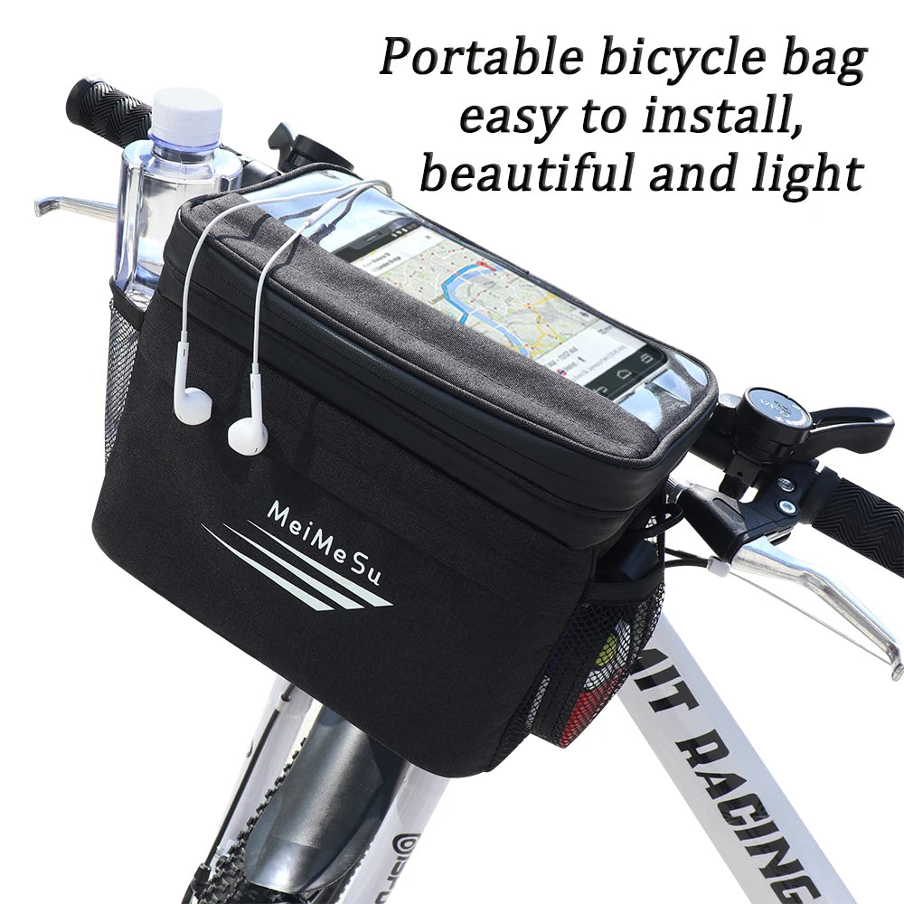 2021 New Bicycle Bags Frame Pannier Bag Touch Screen Rainproof Waterproof Multifunction Portable Shoulder Bag Bike Accessorie