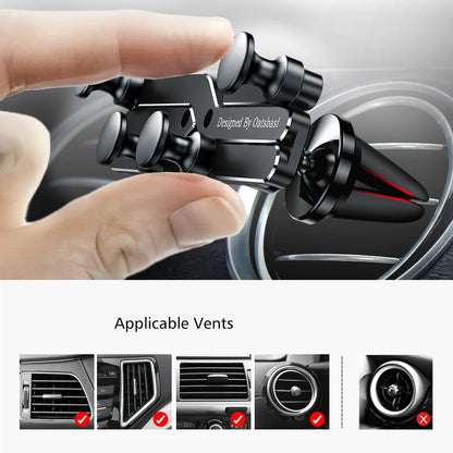 Oatsbasf Car Phone Holder Gravity Support GPS Air Vent Clip Mount For iPhone 13 12 Pro Max Xiaomi Redmi Samsung Cellphone Stand