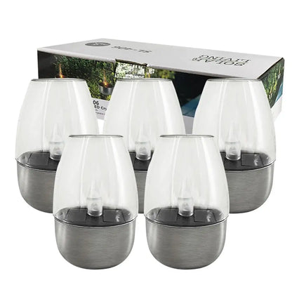 5 PCS 2V 400mAh Amorphous Silicon Solar Candle Light Waterproof Intelligent LED Decoration Lamp Lligt Dropship