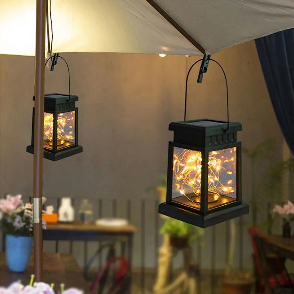 Garden Solar Retro Lanterns Light Outdoor Hanging Candle Lamps Decoration Waterproof Garden Yard Lawn Landscaping Floor Lights