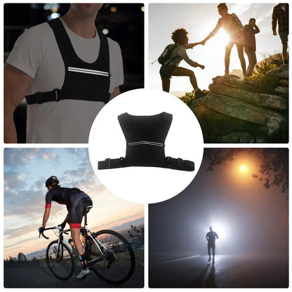 Shoulder Vest Reflective Chest Bag Mobile Phone Bag Adjustable Reflective Running Vest Adjustable Phone Holder Bag For Cycling