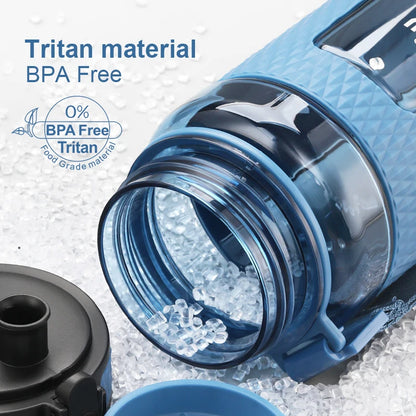 UZSPACE Sport Water Bottles BPA Free Portable Gym Anti-fall Leak-proof Large Capacity Fitness Kettle Tritan Plastic Drink Bottle