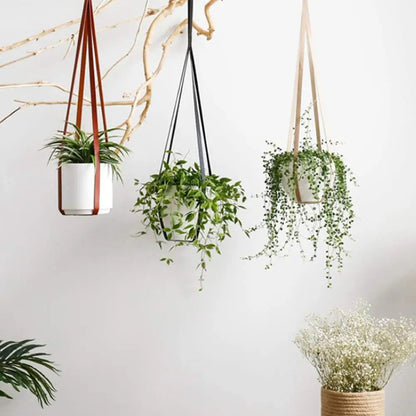 30 Inch Leather Plant Hanger