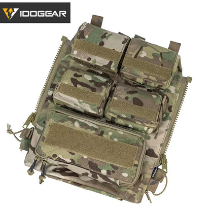 IDOGEAR Tactical Pouch Bag Zip On Panel Modular Backpack for plate carrier W/ Mag Pouch for AVS JPC2.0 CPC Vest 3573