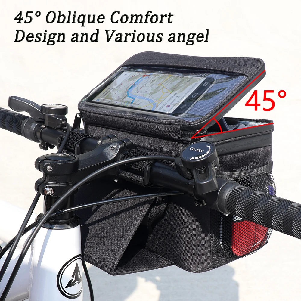 2021 New Bicycle Bags Frame Pannier Bag Touch Screen Rainproof Waterproof Multifunction Portable Shoulder Bag Bike Accessorie