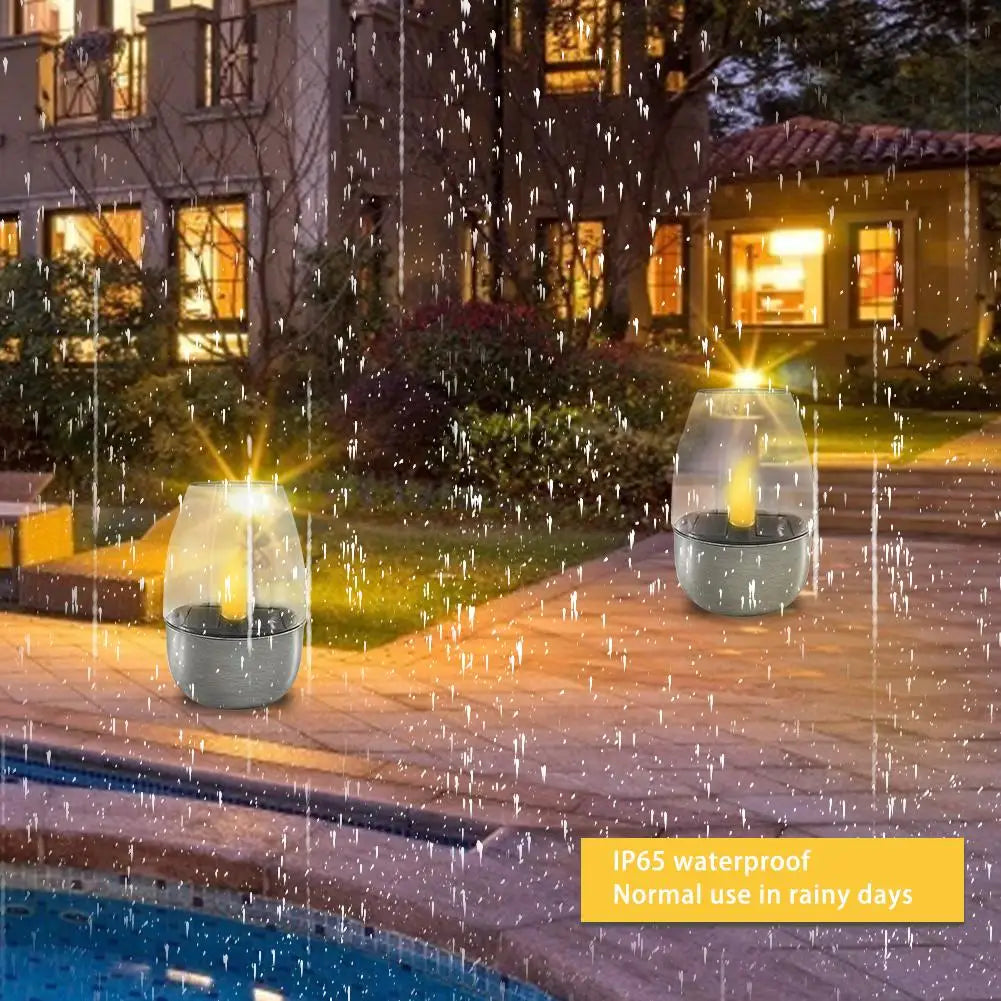 5 PCS 2V 400mAh Amorphous Silicon Solar Candle Light Waterproof Intelligent LED Decoration Lamp Lligt Dropship