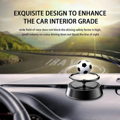 Car Solar Air Fresheners Creative Suspending Football Car Perfume Decoration Solar Energy Rotating Car Air Fragrance Football