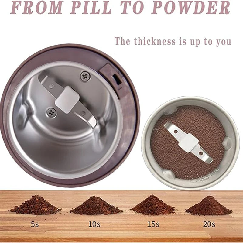 Multifunctional Grinder Electric Pill Crusher, Grinder For Large Pills to Fine Powder, Small Dose Coffee Bean Grinder