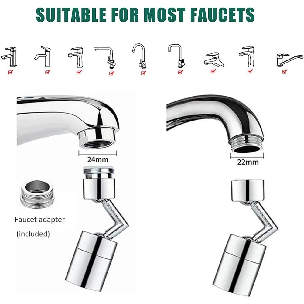 720°Universal Kitchen Faucet Anti-splash Aerator