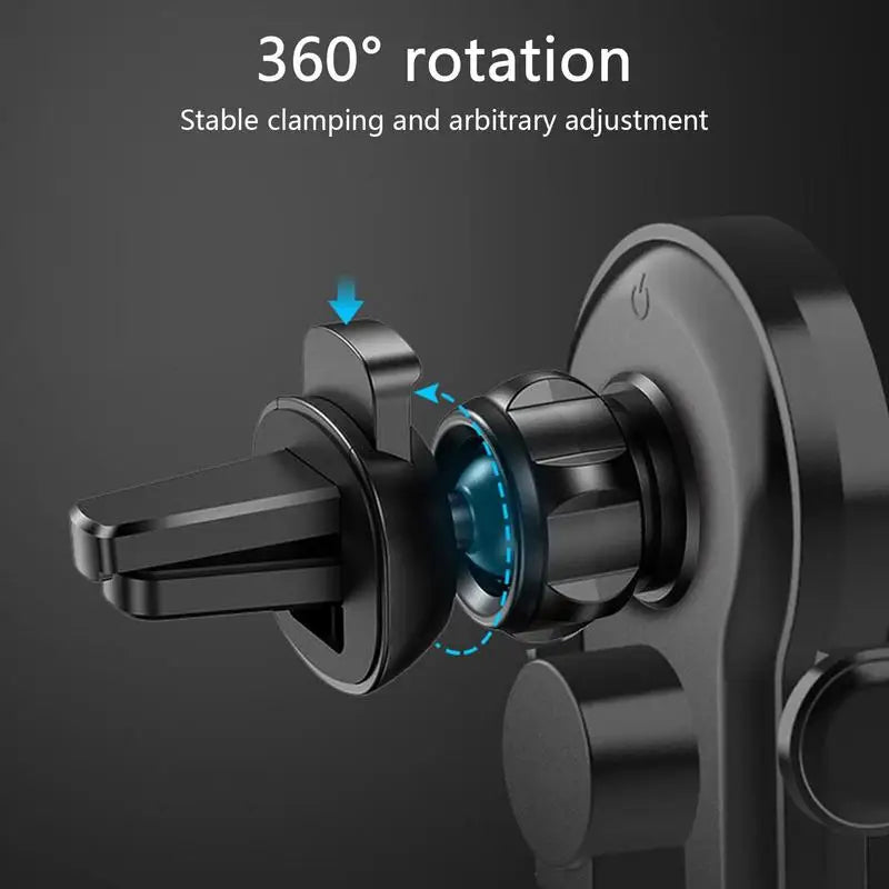 Phone Mount For Car Wireless Charger Qi Fast Charging Car Charger Auto Clamping Windshield Dash Air Vent Phone Holder Stand For