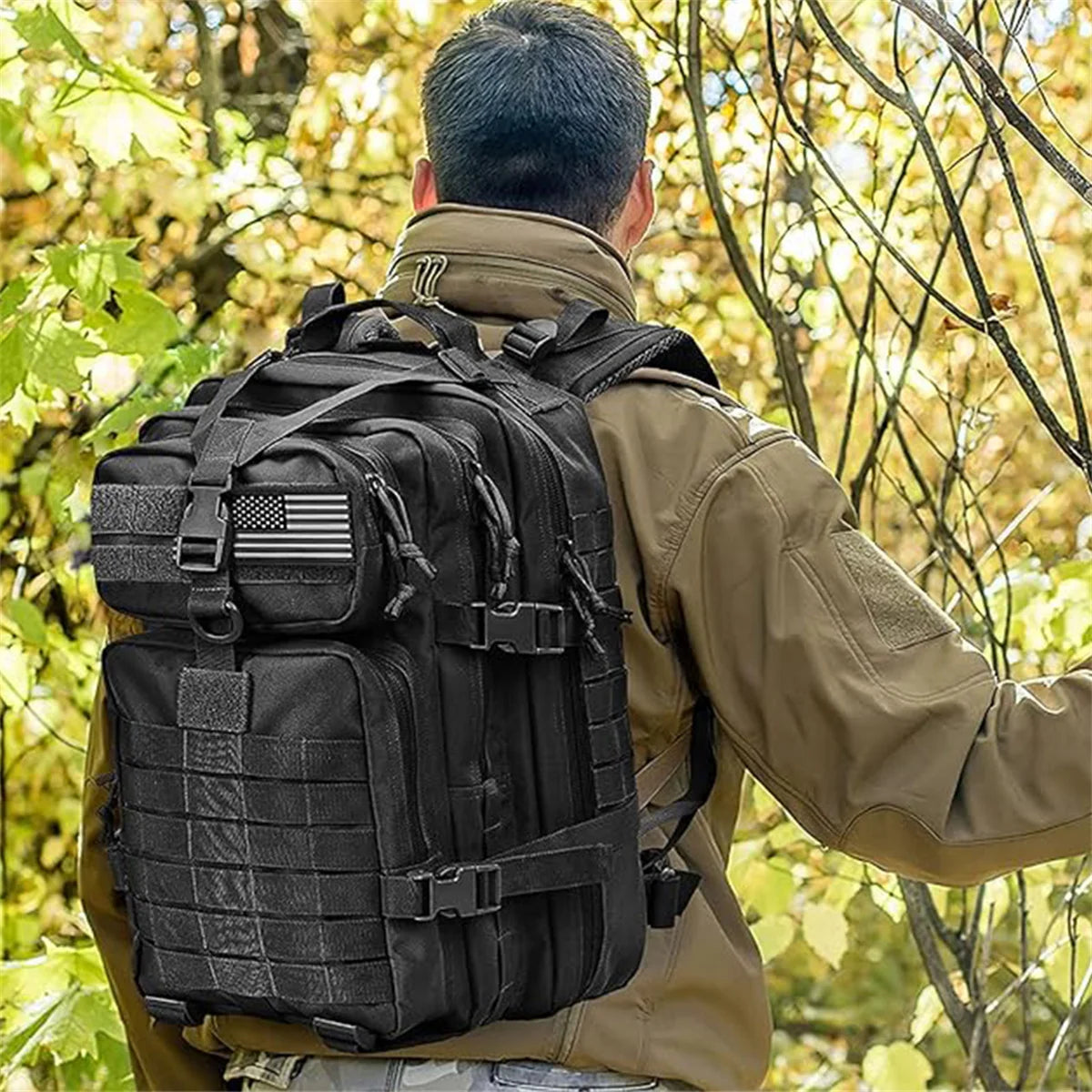 50L Large Tactical Backpack for Men Military Molle Waterproof Backpack Bug Out Bag Army Rucksack Backpack for Men Hunting Bag