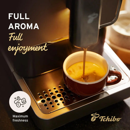 Tchibo Single Serve Coffee Maker - Automatic Espresso Coffee Machine - Built-in Grinder, No Coffee Pods Needed