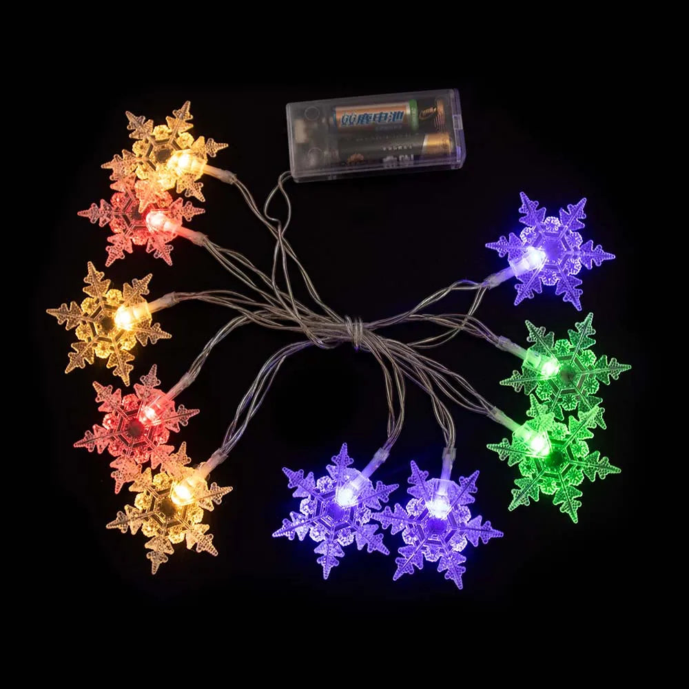 1.5/3M Christmas Lights Snowflake String Lights Fairy Lights Waterproof Star Ball LED Lamp