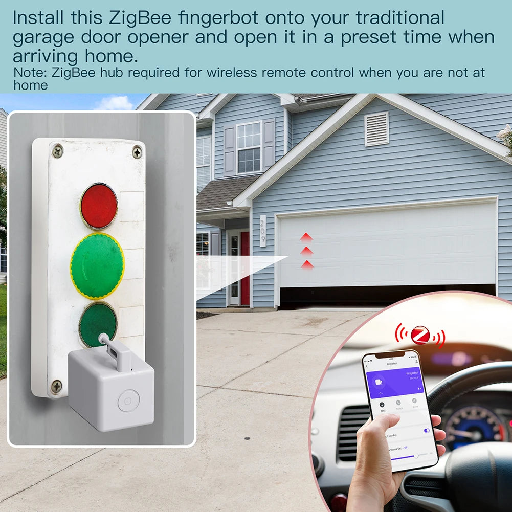 Tuya Zigbee Fingerbot Button Pusher APP/Voice Control Mechanical Arm Button Pusher for Siri Google Assistant Alexa Smart Home