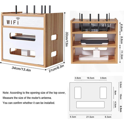 Wooden WiFi Router Storage Box/ Router Shelf