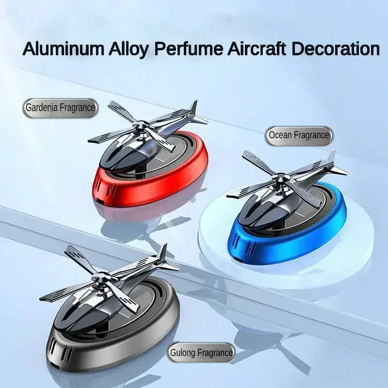 Solar Car Air Freshener Perfume Helicopter Decoration Interior Decoration Solar Car Rotating Aromatherapy Perfume Diffuser