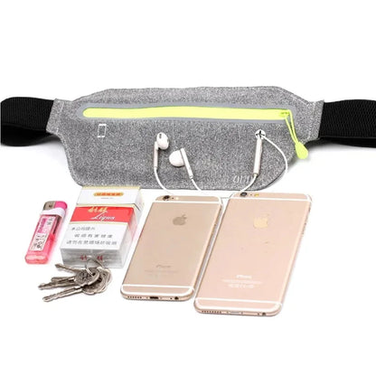 Hidden Waist Bag Sports Phone Men's Belt Bag Ultra-Thin Waterproof Mini Fanny Pack  Women Run Light Waist Pouch Running Bag