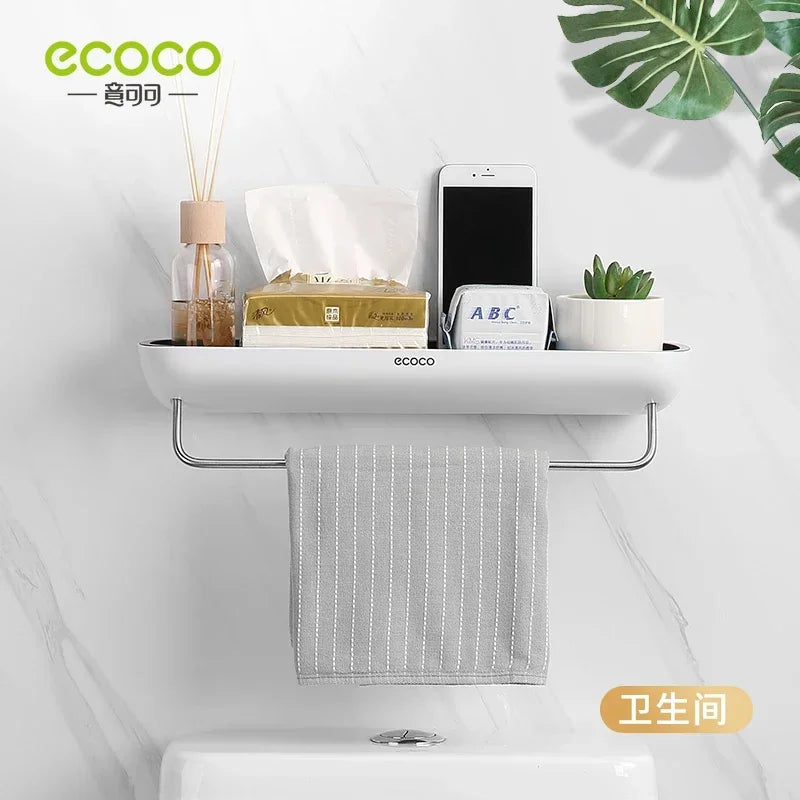 ECOCO Bathroom Shelf Shower Storage Organizer, Caddy Organizer, Wall Mount Shampoo Rack