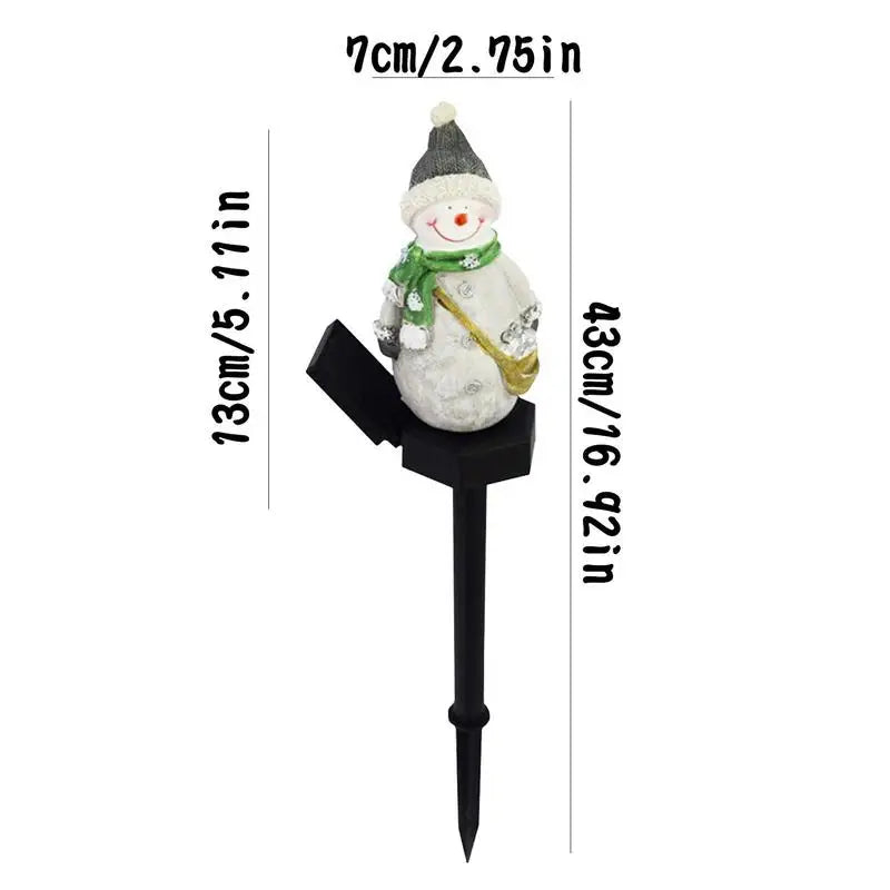 Waterproof Christmas Solar Light Stake With Santa Snowman Design Outdoor Christmas Light Decoration Holiday Waterproof