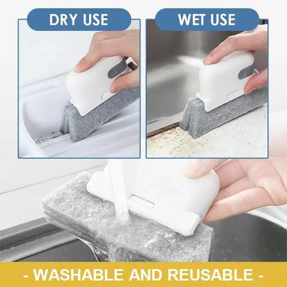 2-in-1 Groove Cleaning Tool Creative Window Groove Cleaning Cloth Window Cleaning Brush Windows Slot Cleaner Brush Groove Brush