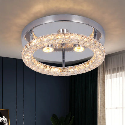 Simple Bedroom Ceiling Lamp Crystal Led Lighting Chandelier Suitable For Cloakroom Aisle Porch Changeable Pendant Lamp Fixture