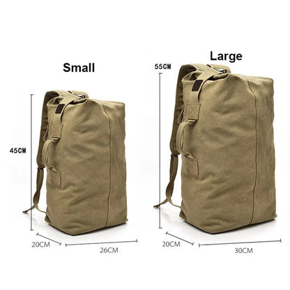 Outdoor Travel Bag Backpack Fashion Large Capacity Rucksack Man Light weight Male Luggage Canvas Bucket Shoulder Bags for Men