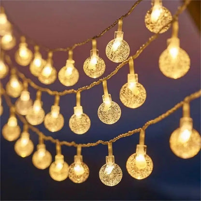 1.5/3M Christmas Lights Snowflake String Lights Fairy Lights Waterproof Star Ball LED Lamp