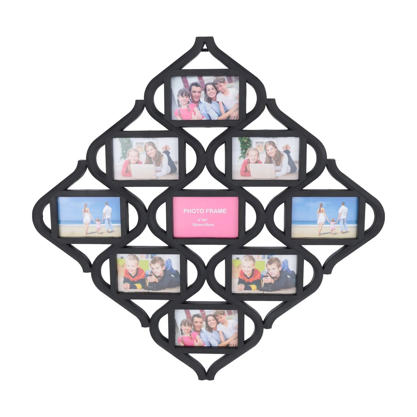 4x6 inch Black Wall Mounted Collage Photo Frame 9 Picture Frames Fit for Multi Photo Family Wall Decor