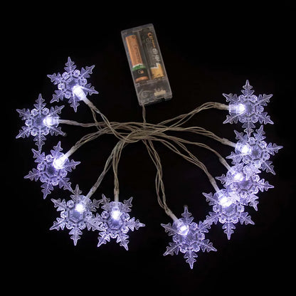 1.5/3M Christmas Lights Snowflake String Lights Fairy Lights Waterproof Star Ball LED Lamp