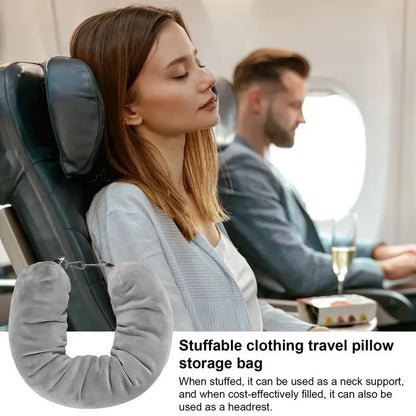 Stuffable Clothing Travel Neck Pillowcase